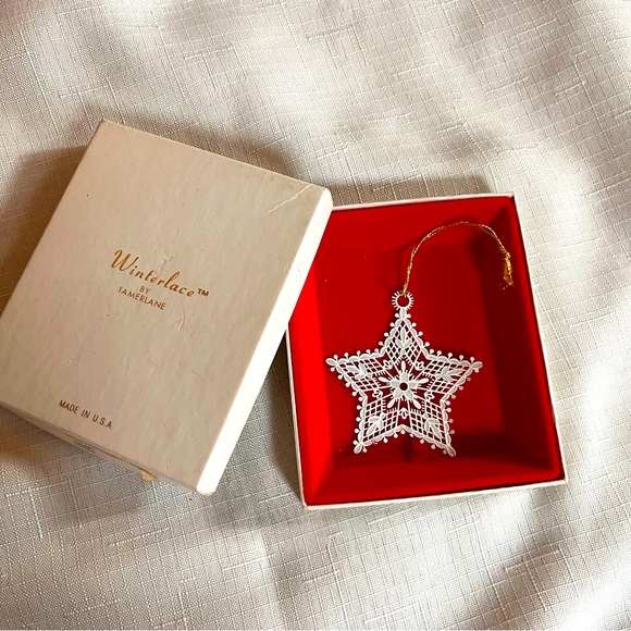 Winterlace Star ornament by Tamerlane in box. Vintage made in the USA - Picture 1 of 6